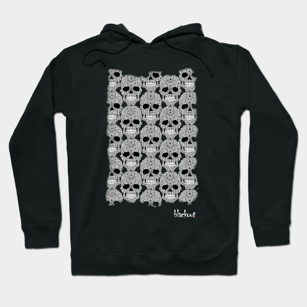 Skulls Limited Edition Plague Pit by Blackout Design Hoodie by Blackout Design